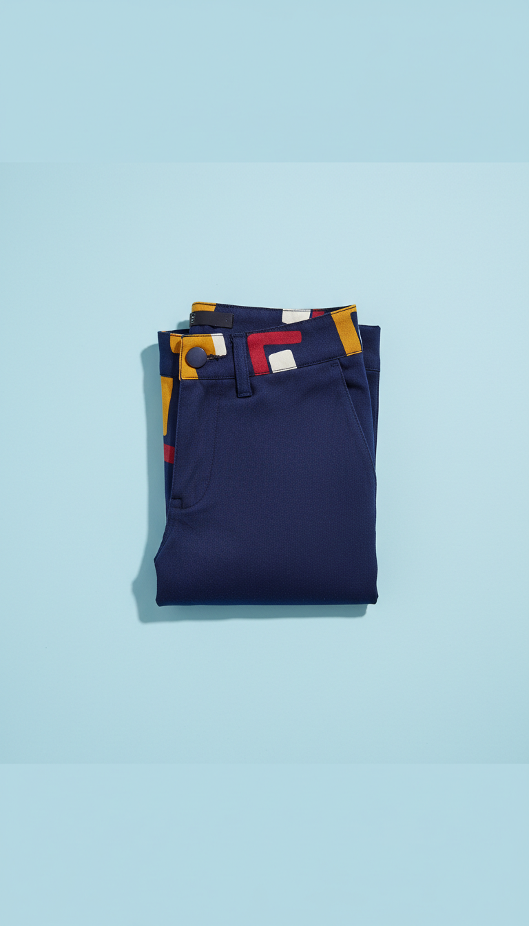 Deep indigo cropped trousers