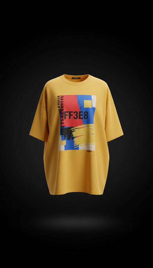 Solar Yellow oversized graphic tee