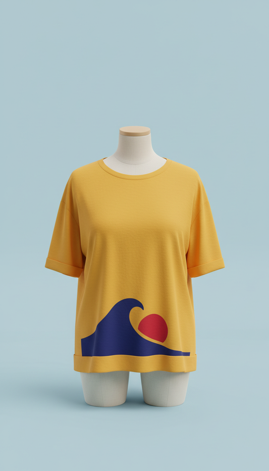 Sunburst yellow relaxed fit shirt