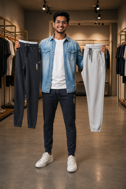 Premium Daily Wear Joggers | Soft & Stretchable Fabric | 2-Pack @ ₹699