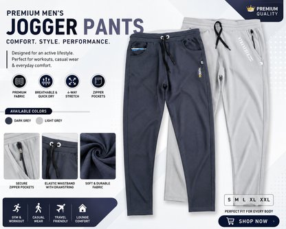 Premium Daily Wear Joggers | Soft & Stretchable Fabric | 2-Pack @ ₹699